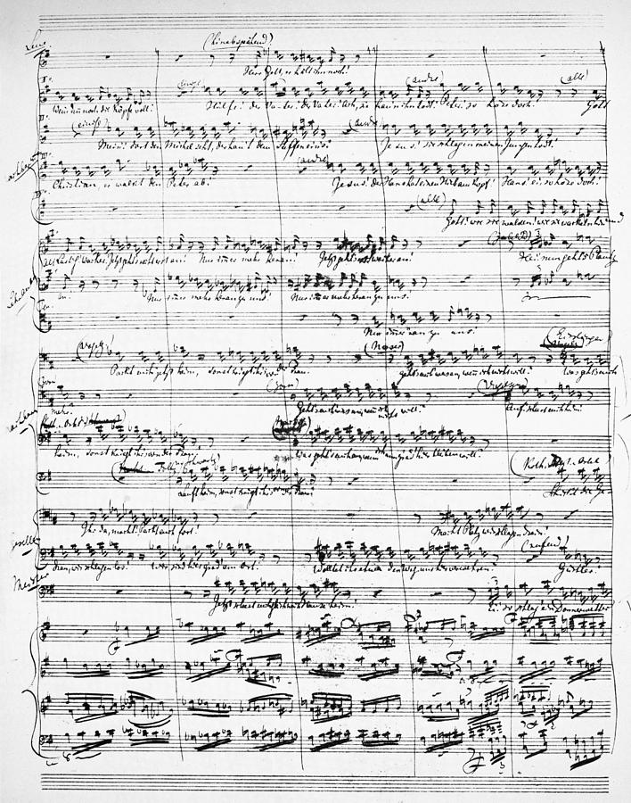 Wagner Manuscript, 1866 Painting by Granger