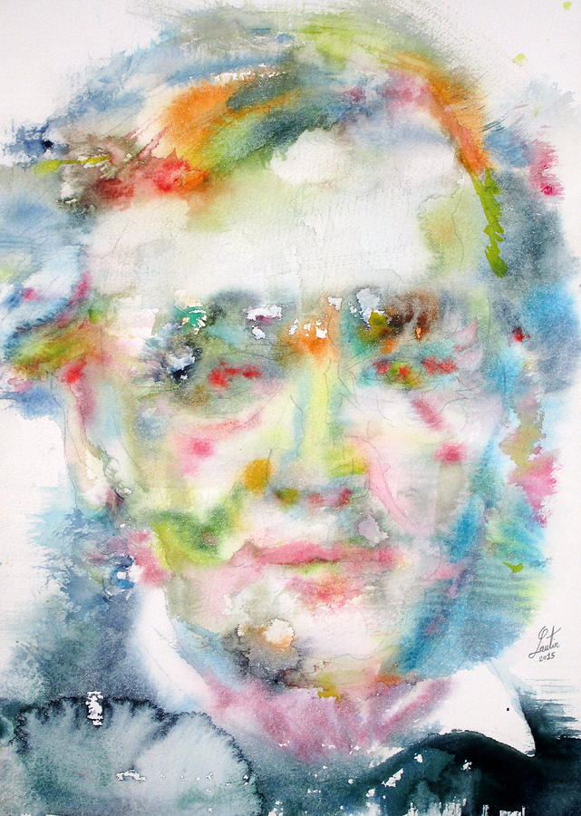 WAGNER - watercolor portrait Painting by Fabrizio Cassetta
