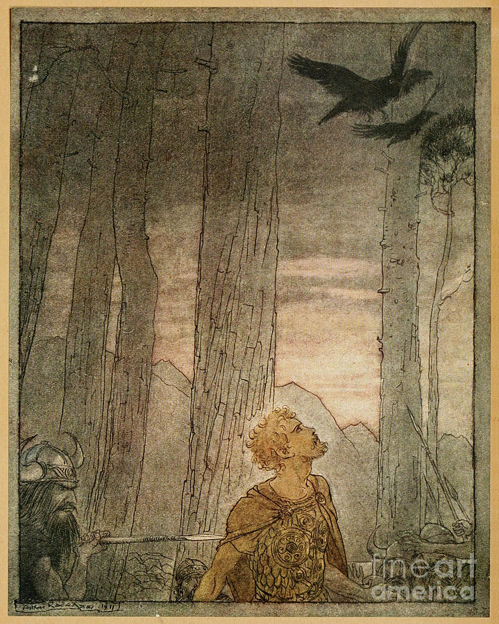 Arthur Rackham Drawing - Wagners Ring Cycle by Celestial Images