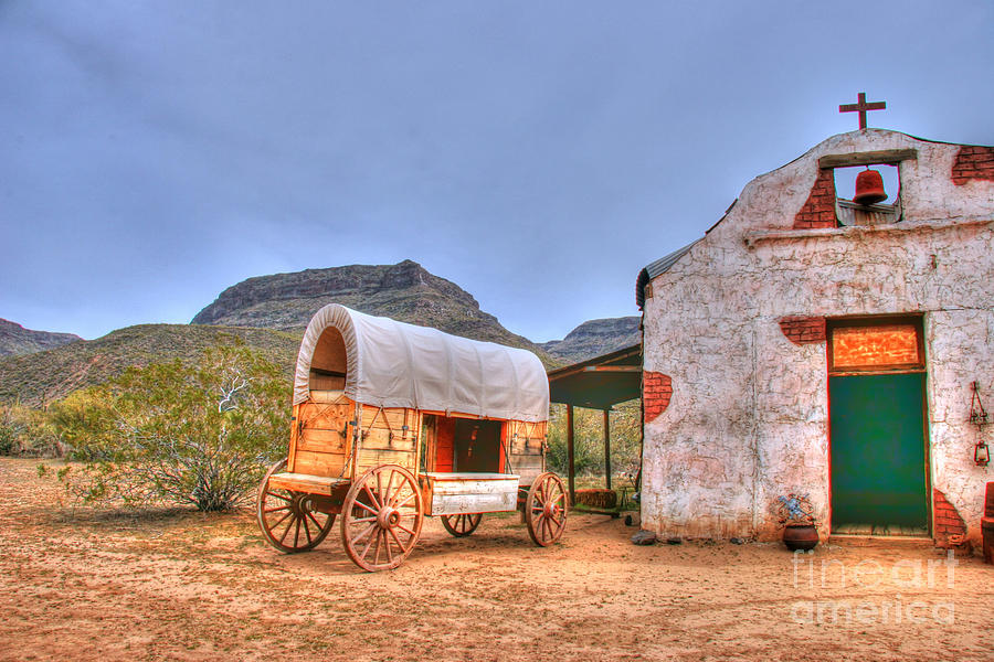 Tree Photograph - Southwest Wagon Church  by Tap On Photo