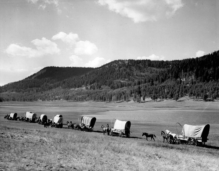 Wagon Train Photograph by Retro Images Archive - Fine Art America