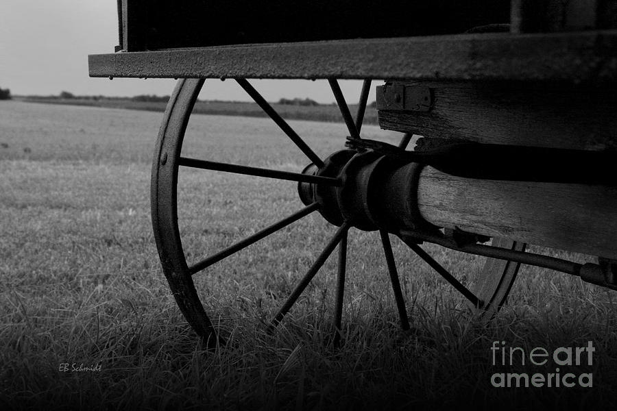 Farm Photograph - Wagon Wheel by E B Schmidt