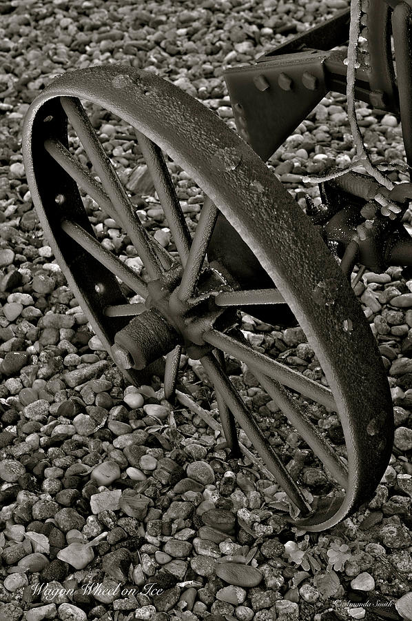 Wagon Wheel on Ice Photograph by Amanda Smith