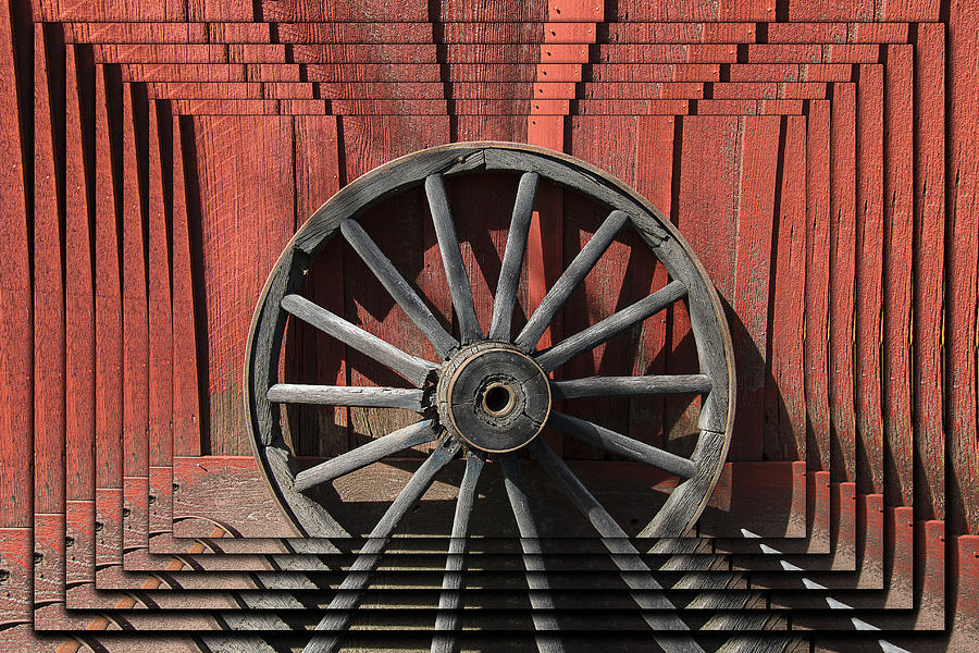 Still Life Photograph - Wagon wheel zoom by Garry Gay