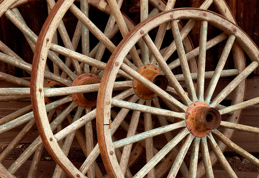 Wagon Wheels Photograph by Theodore Clutter