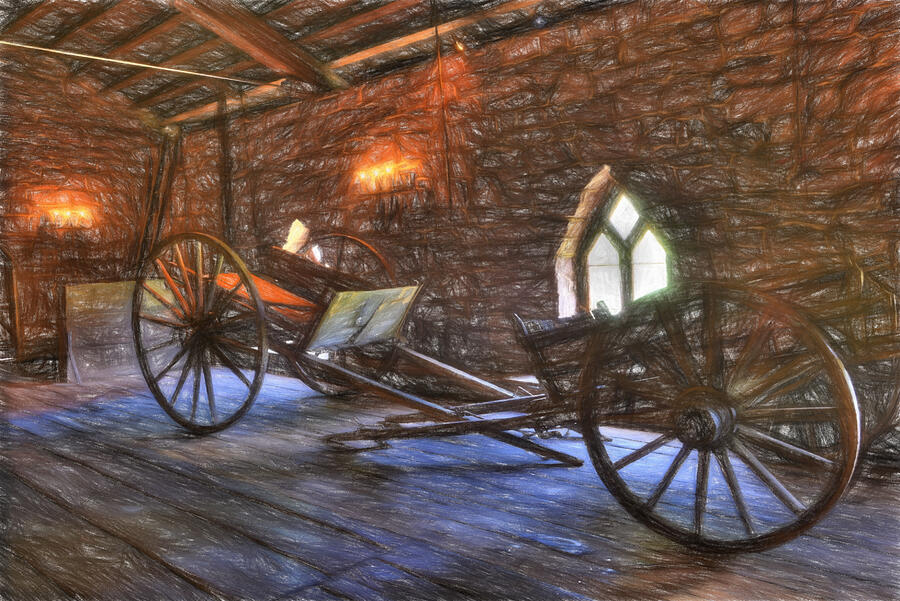 Wagons from old Photograph by Paul W Faust -  Impressions of Light