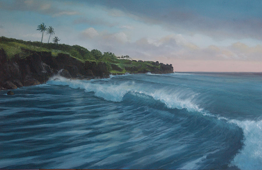 Landscape Painting - Waianapanapa by Wallace Kong