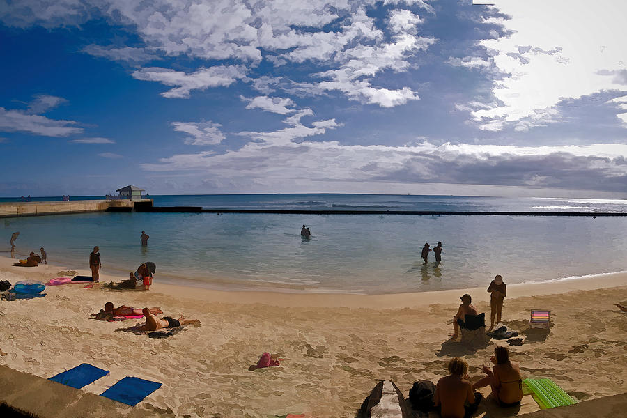 Waikiki Breakwater Photograph by Gordon Engebretson