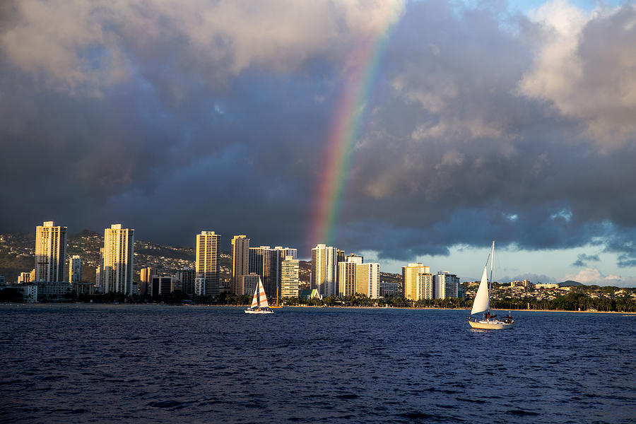 Waikiki Rainbow Photograph