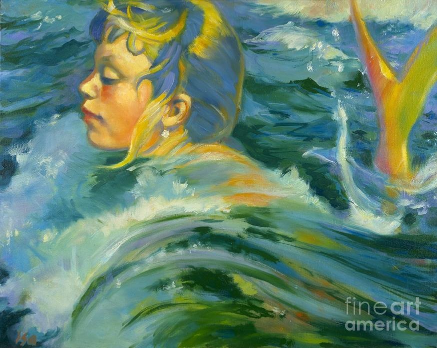 Mermaid Painting - Wailua Wave by Isa Maria