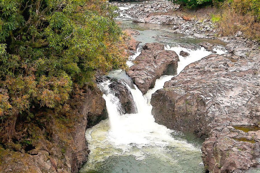Waterfall Photograph - Wailuku River by Dan Sabin