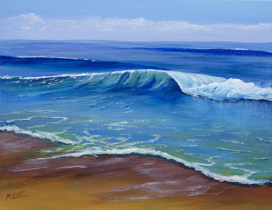 Waimanalo Waves 1 Painting by Michael Scott
