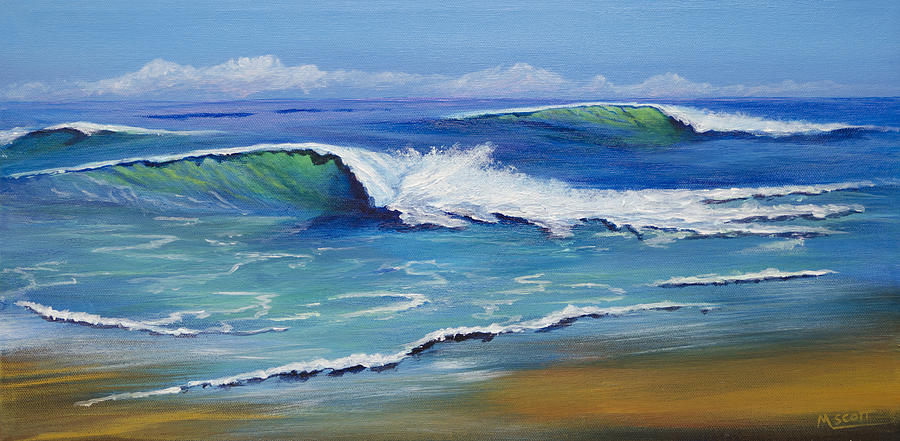 Waimanalo Waves 2 Painting by Michael Scott