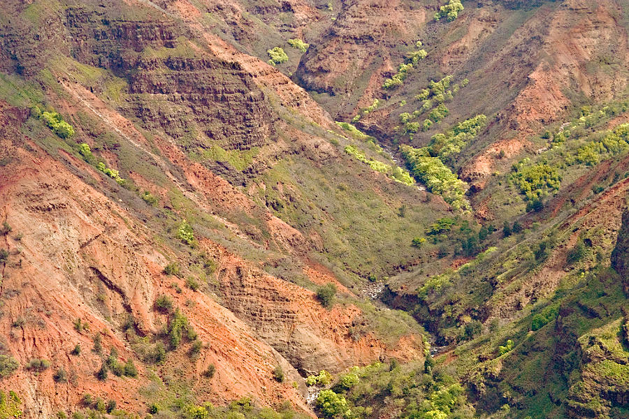 Waimea Canyon Abstract Photograph by Peter J Sucy