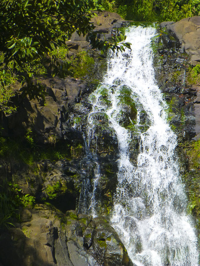 Waterfall Photograph - Waimea Waterfall by Christine Cole