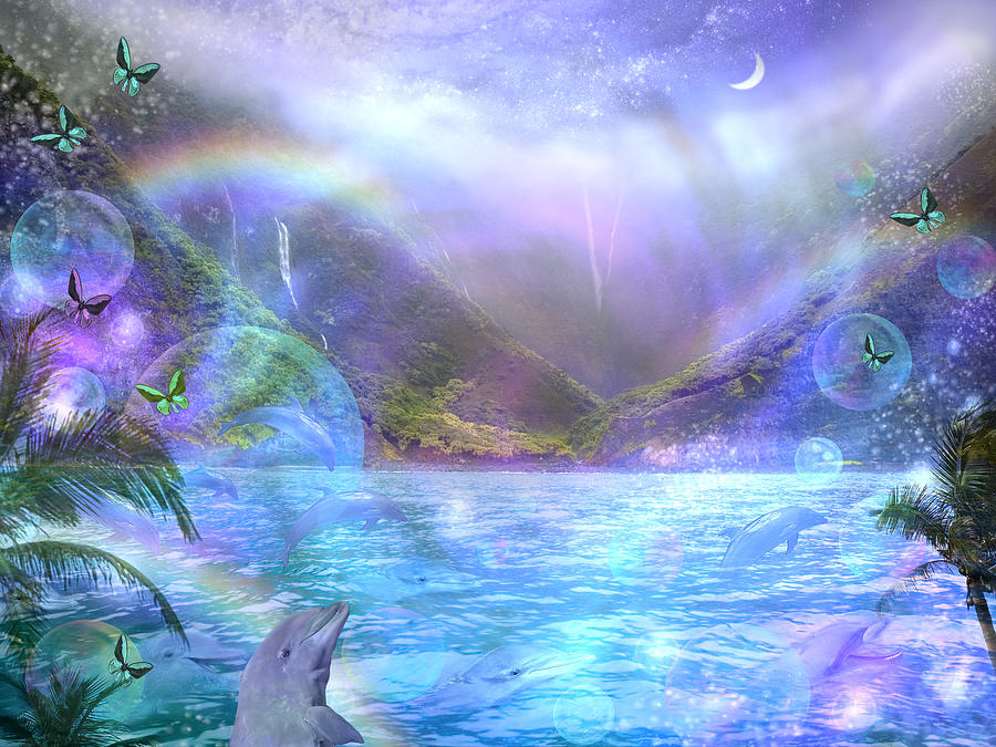 Fantasy Photograph - Waimia Dolphin by MGL Meiklejohn Graphics Licensing
