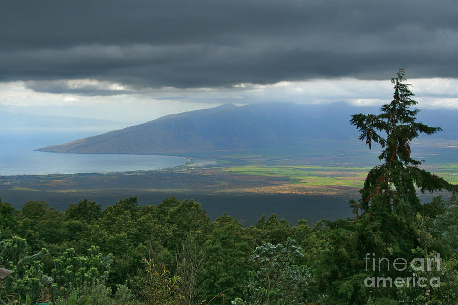 Mountain Photograph - Waipoli Kula view of West Maui from Haleakala by Sharon Mau