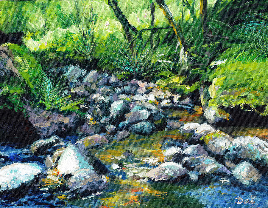 Wairere Stream Northland New Zealand Painting by Dai Wynn