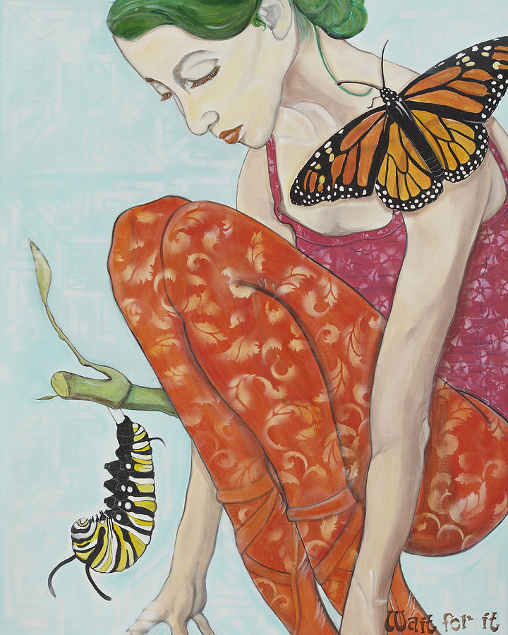 Butterfly Painting - Wait For It by Darlene Graeser