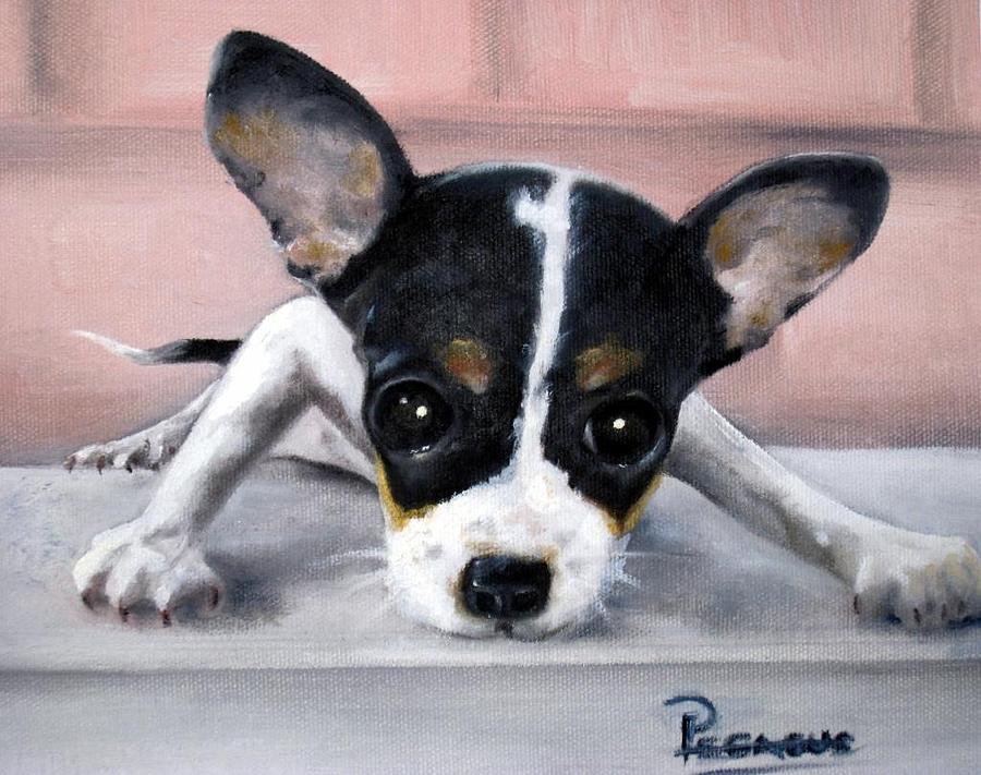 Dog Painting - Wait for Me by Beverly Pegasus