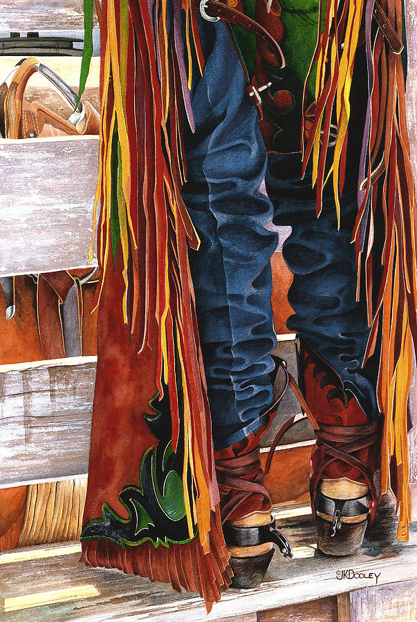 Boot Painting - Waitin by JK Dooley