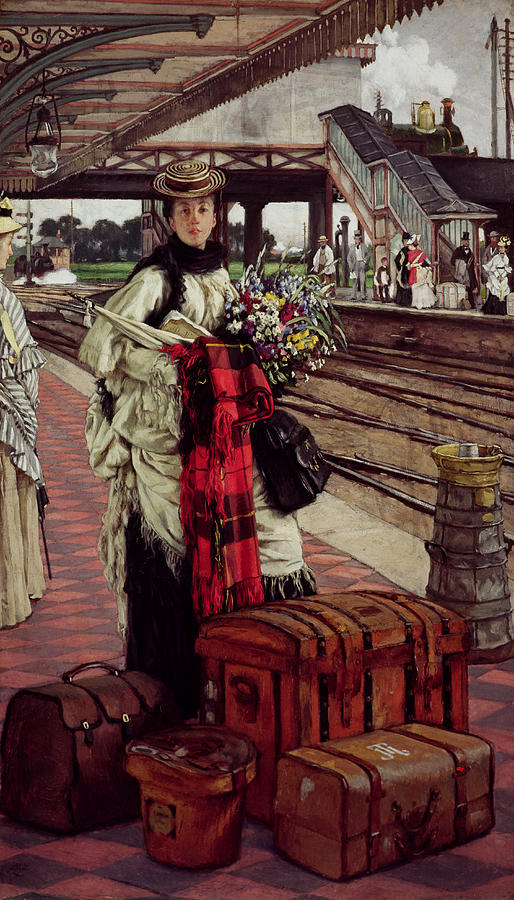 Waiting At The Station, Willesden Junction, C.1874 Photograph by James Jacques Joseph Tissot