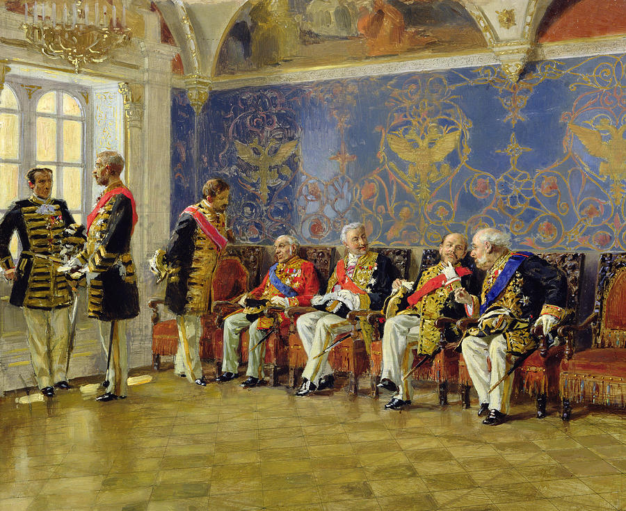 Waiting for an Audience Painting by Vladimir Egorovic Makovsky