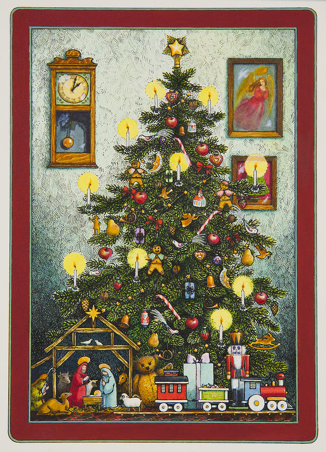 Waiting for Christmas Morning Painting by Lynn Bywaters