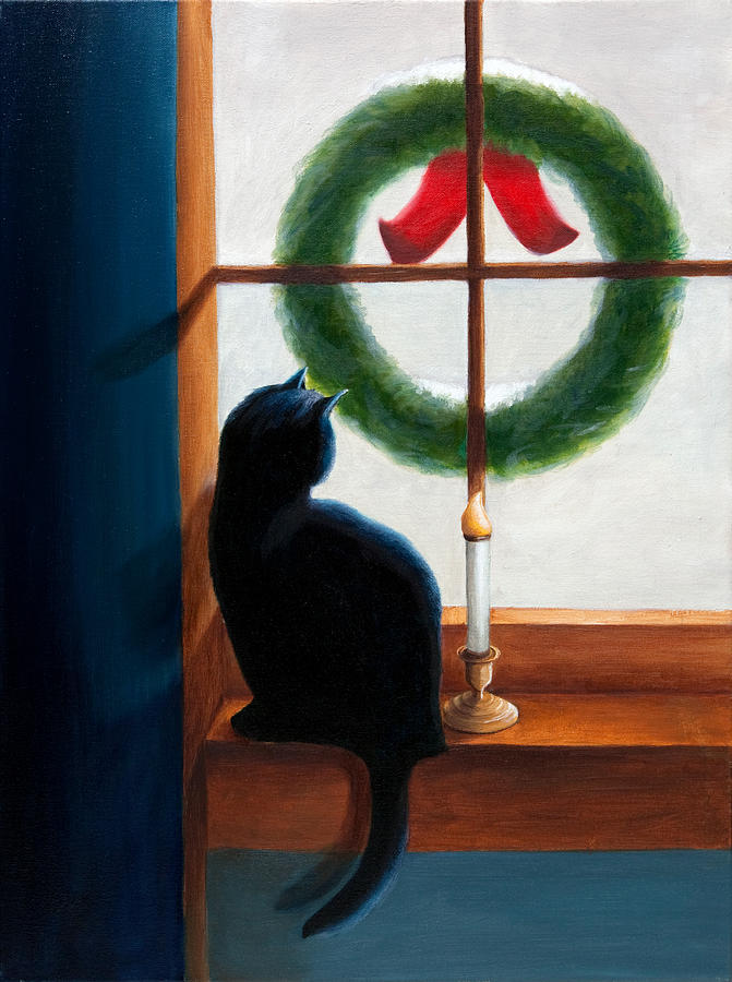 Christmas Painting - Waiting for Christmas by Phillip Compton