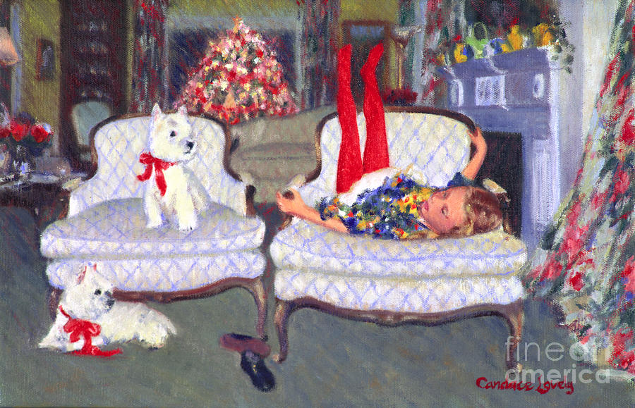 Waiting for Santa Painting by Candace Lovely