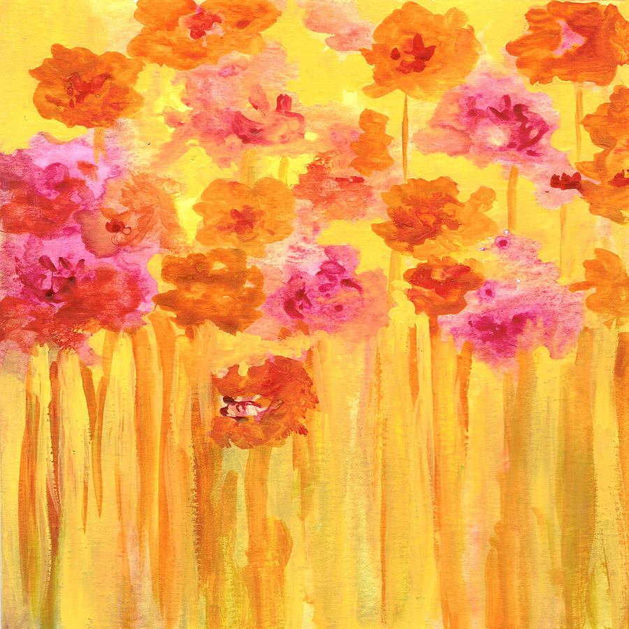 Abstract Painting - Waiting for Spring by Rosie Brown
