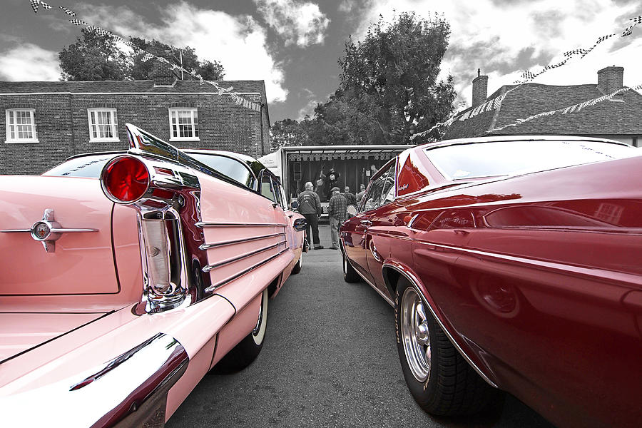 Waiting For The Band To Start 58 Oldsmobile and 65 Buick Photograph by Gill Billington
