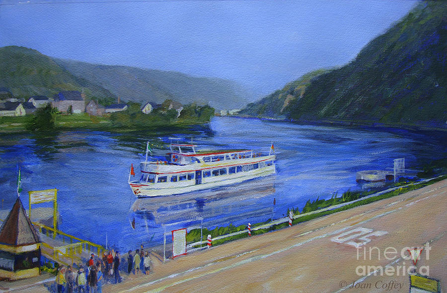 Waiting for the Ferry Painting by Joan Coffey