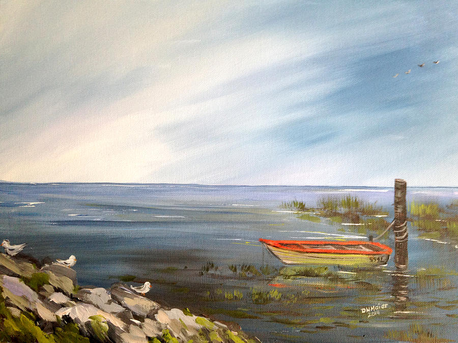 Waiting for the Fisherman Painting by Dorothy Maier