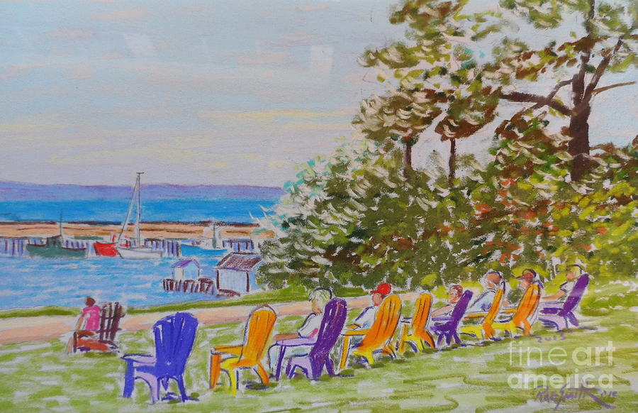 Waiting for the Tancook Ferry Pastel by Rae  Smith PSC