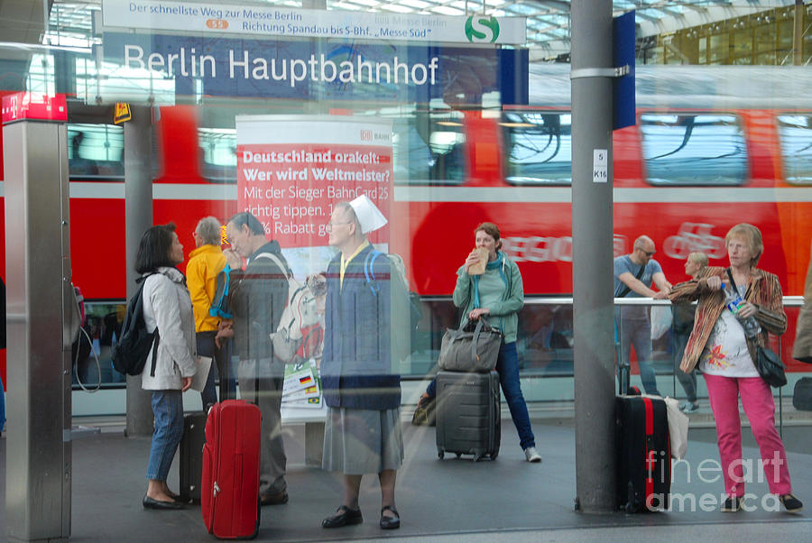 Berlin Hauptbahnhof Photograph - Waiting for the Train by Andrea Simon