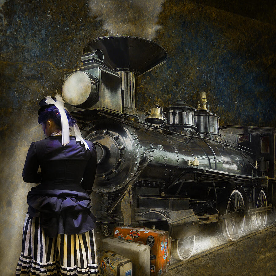 Waiting for the Train - Steampunk Photograph by Jeff Burgess