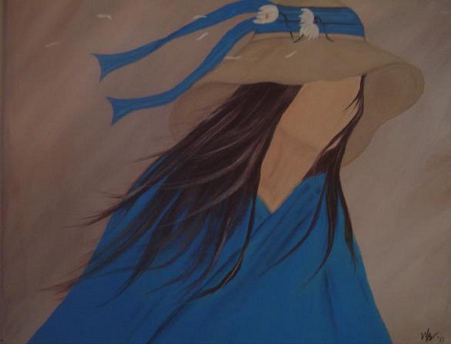 Faceless Painting - Waiting by Melanie Blankenship Faceless Painting - Waiting by Melanie Blankenship