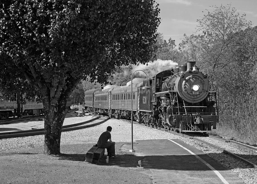 Waiting on a train Photograph by Joseph C Hinson