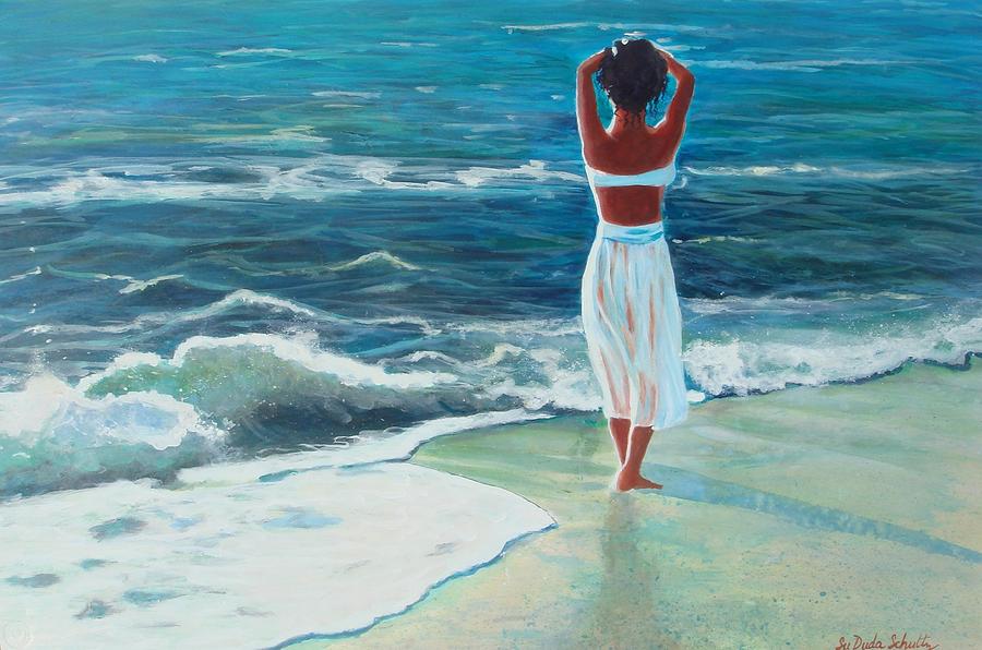 Waiting on the Shore Painting by Susan Duda