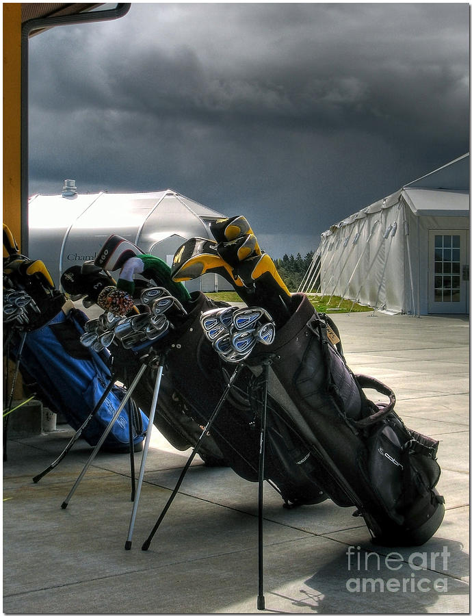 Waiting Out The Rain - Chambers Bay Golf Course Photograph by Chris Anderson