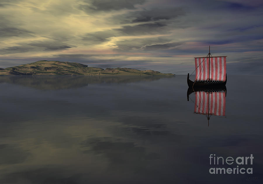 Boat Digital Art - Waiting by Sipo Liimatainen