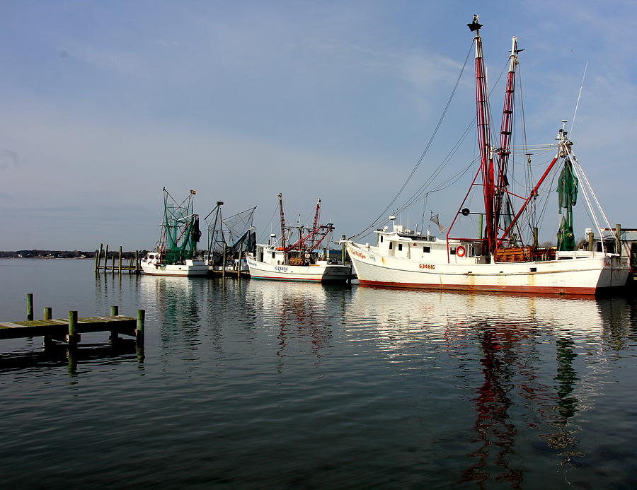 Shrimp Boat Photograph - Waiting to work by Rand Wall