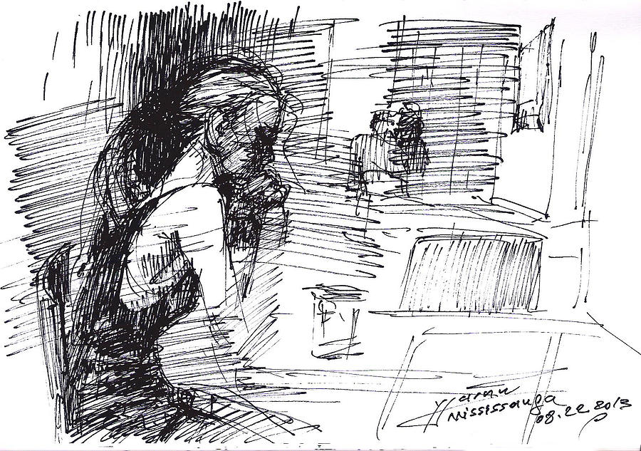 Waiting Drawing by Ylli Haruni