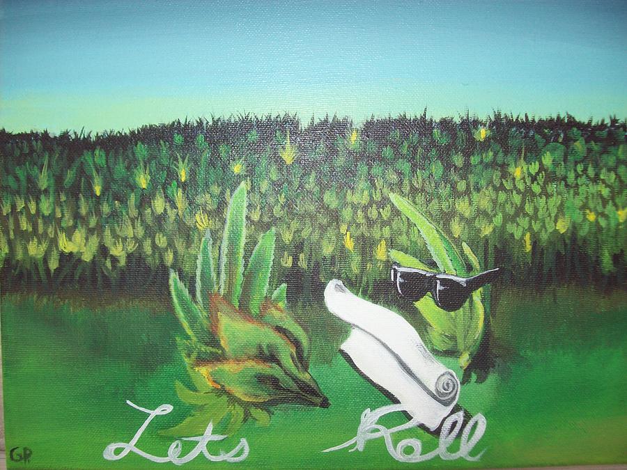 Pot Leaf Painting - Wake and Bake by Gerard Provost