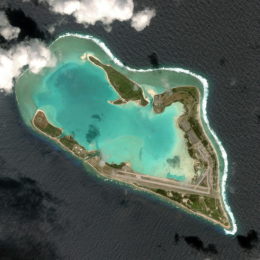 Airport Photograph - Wake Island by Geoeye/science Photo Library