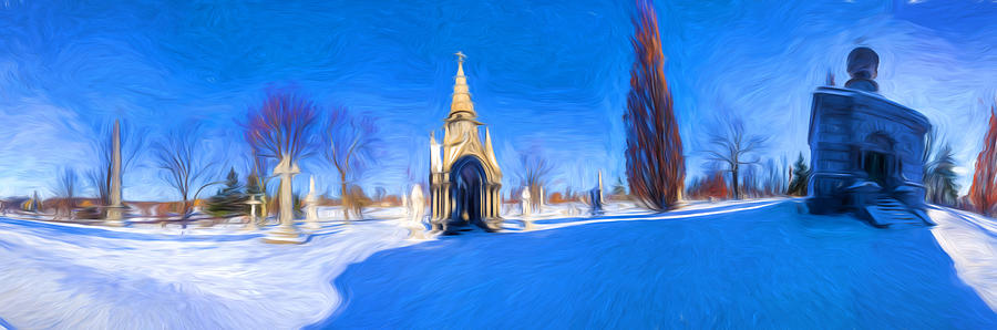Abstract Photograph - Walden Pratt and Jewett at Forest Lawn - Painterly by Chris Bordeleau