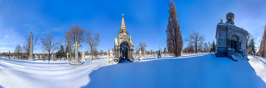 Walden Pratt and Jewett at Forest Lawn - Pano Photograph by Chris Bordeleau