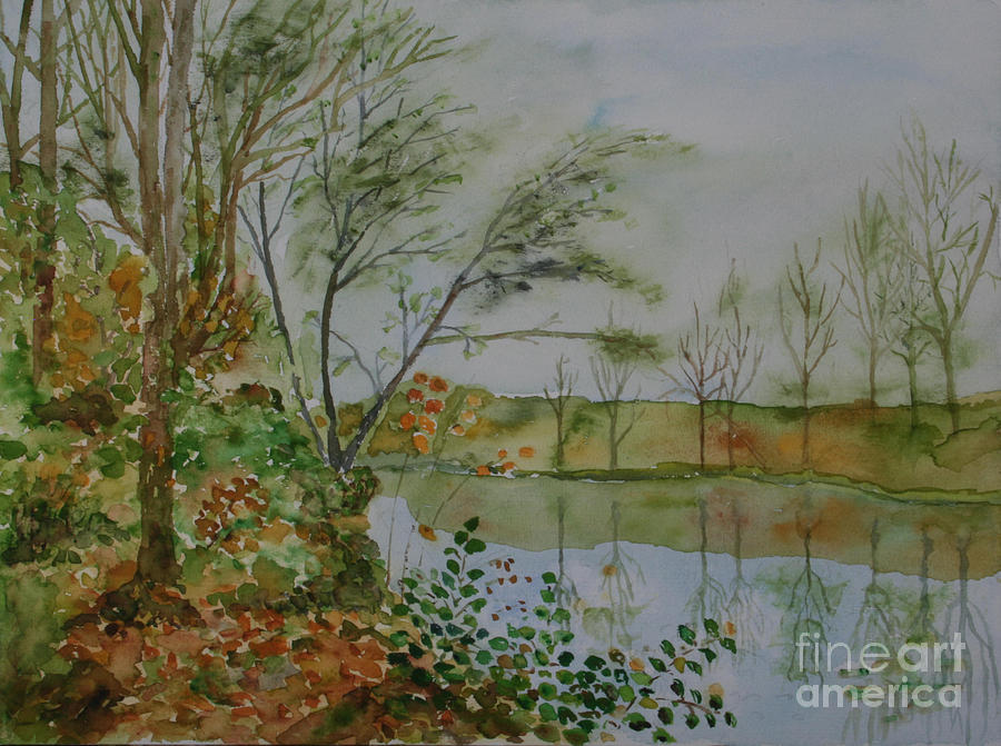 Waldmannsweiher-woodman pond Painting by Almo M