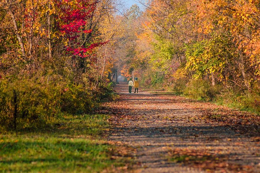 Waling into Fall Photograph by Mary Timman